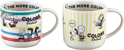 PEANUTS Snoopy Pair Mug Cup Set 350ml Recycled Ceramic Color