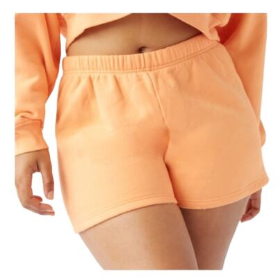Aritzia TNA Cozy Fleece Perfect High Rise Sweatshorts in Peach