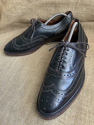 Allen Edmonds McTavish Black Leather Wingtip Oxford Shoes 
