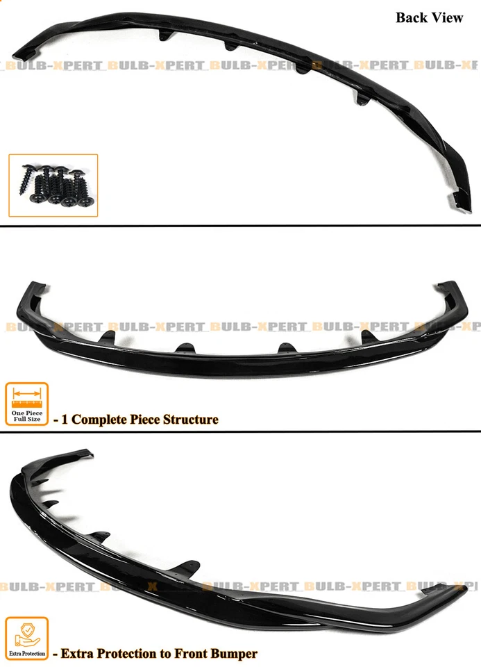 For 2015-18 Lexus RC300 RC350 F-Sport JDM SK Style Gloss Black Front Bumper Lip - Image 3 of 4