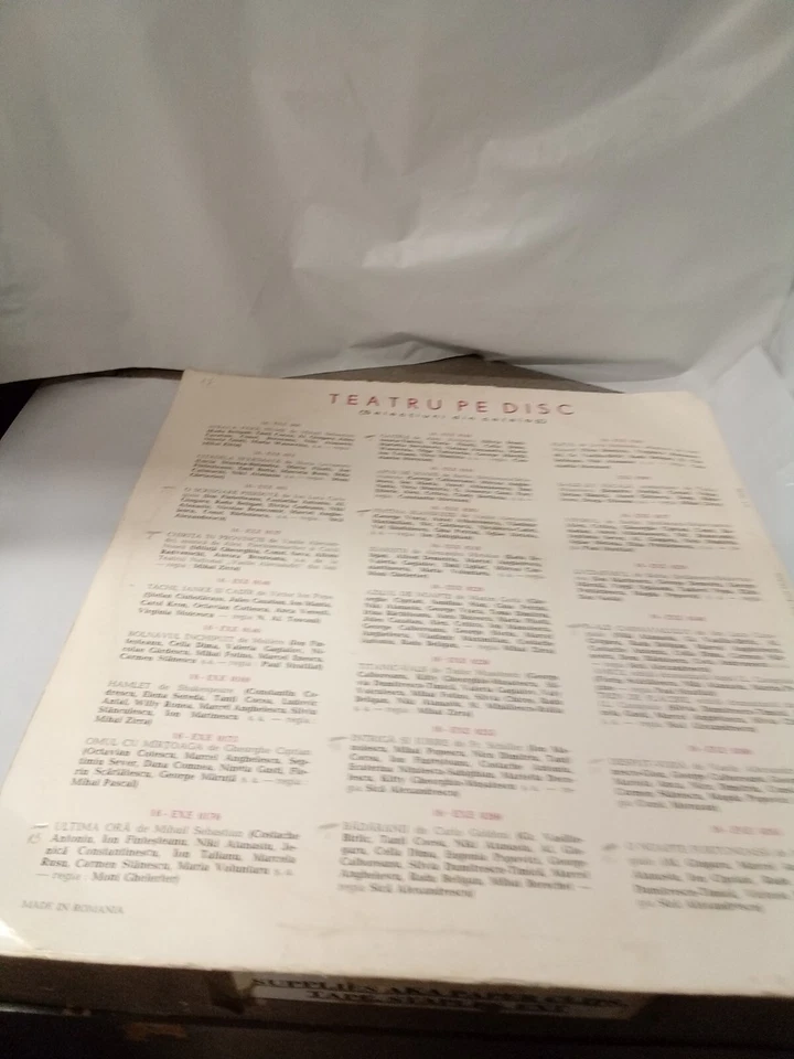 O SCRISOARE PIERDUTA (ION LUCA CARAGIALE) ROMANIAN THEATER VINYL-12" 16RPM-Rare - Image 3 of 4