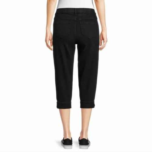 Womens Capri Pant Time And Tru Relaxed Fit Stretch Roll Cuff Size L (12-14)  193441599100 | eBay