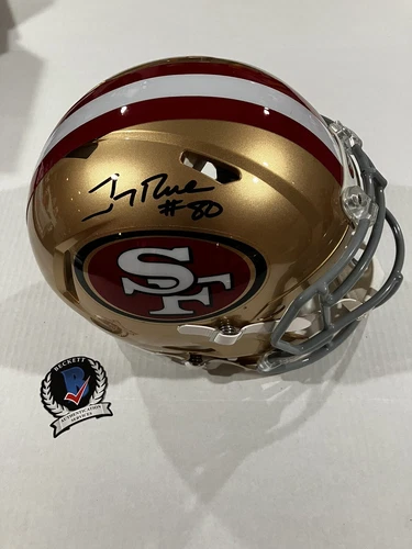 Jerry Rice Signed San Francisco 49ers Full Size Authentic Helmet Beckett Witness