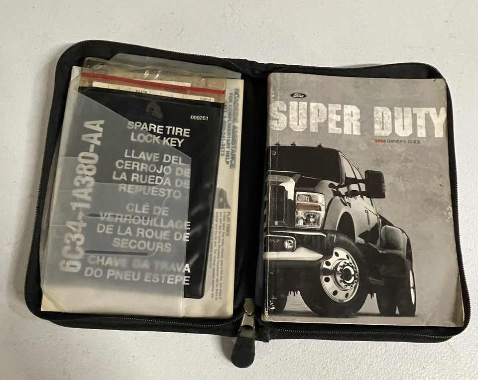 Ford F Super Duty 2008 juego manual del propietario 08 guía F250 F350 con estuche diésel Foto 4 de 4
