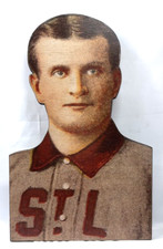 T206 Baseball Card Thick Wooden Cut Out Portrait of Rube Waddell 24in Tall