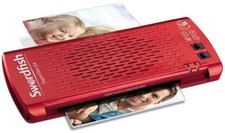 Swordfish Premium Super Slim Compact A4 Laminator Jam Free Fast Warm Up - Red
