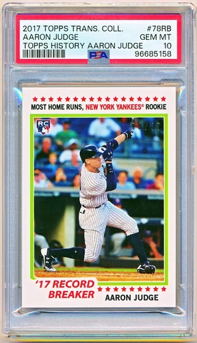2017 Topps Transcendent VIP Party Aaron Judge History Rc #AJ-78RB (79/87) PSA 10