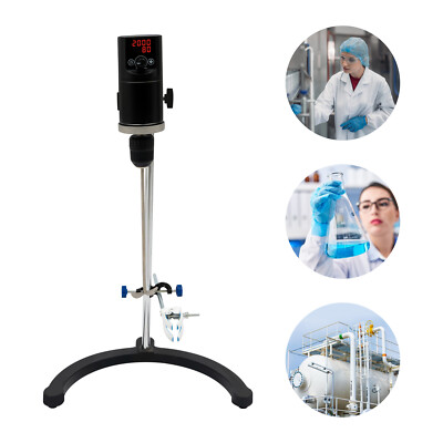 10L Electric Overhead Stirrer Tabletop Lab Mixer Machine 2.64 Gallon 100-2000rpm
