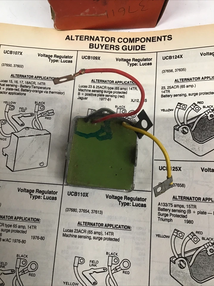 Jaguar XJ12 & XJS NOS Lucas regulador de tensão 23ACR/25ACR alternadores 1977-1981 - Imagem 4 de 4