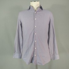 Ben Sherman dress dress shirt men's medium purple houndstooth long sleeve
