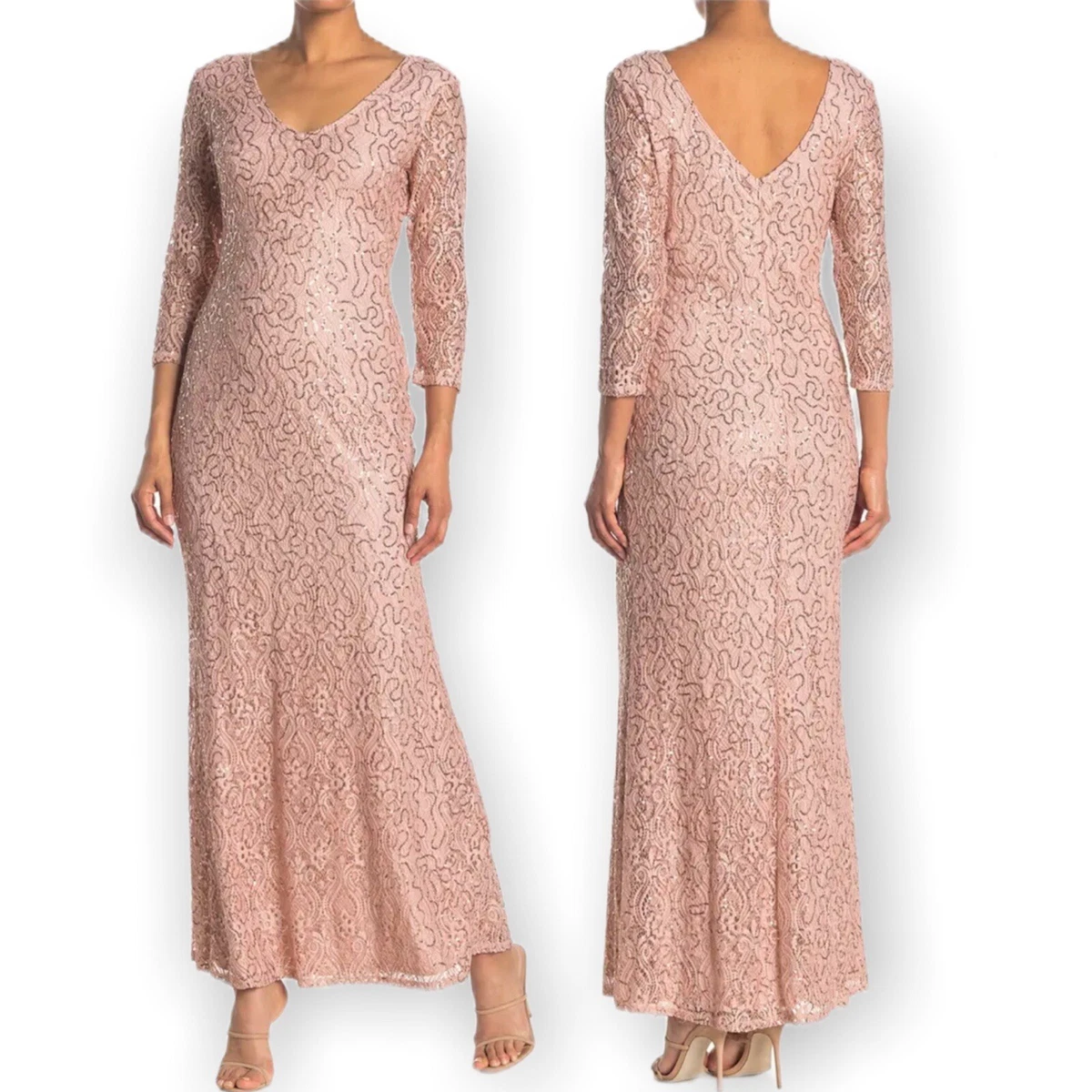 Aglow Pink Color Party Wear Heavy Sequence Work Gown