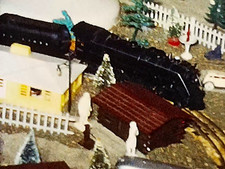8mm 1965 Film Christmas Tree Train Village 1960s Home Movie Miniature Town Set