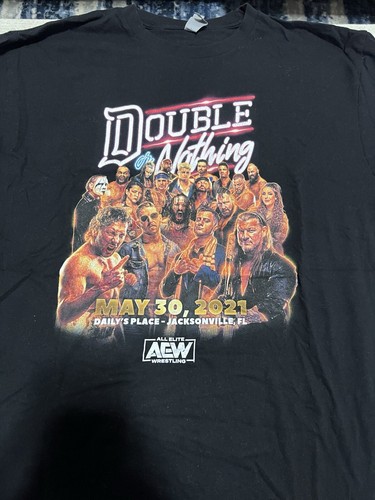 AEW Double Or Nothing Event T-Shirt 2021 Large