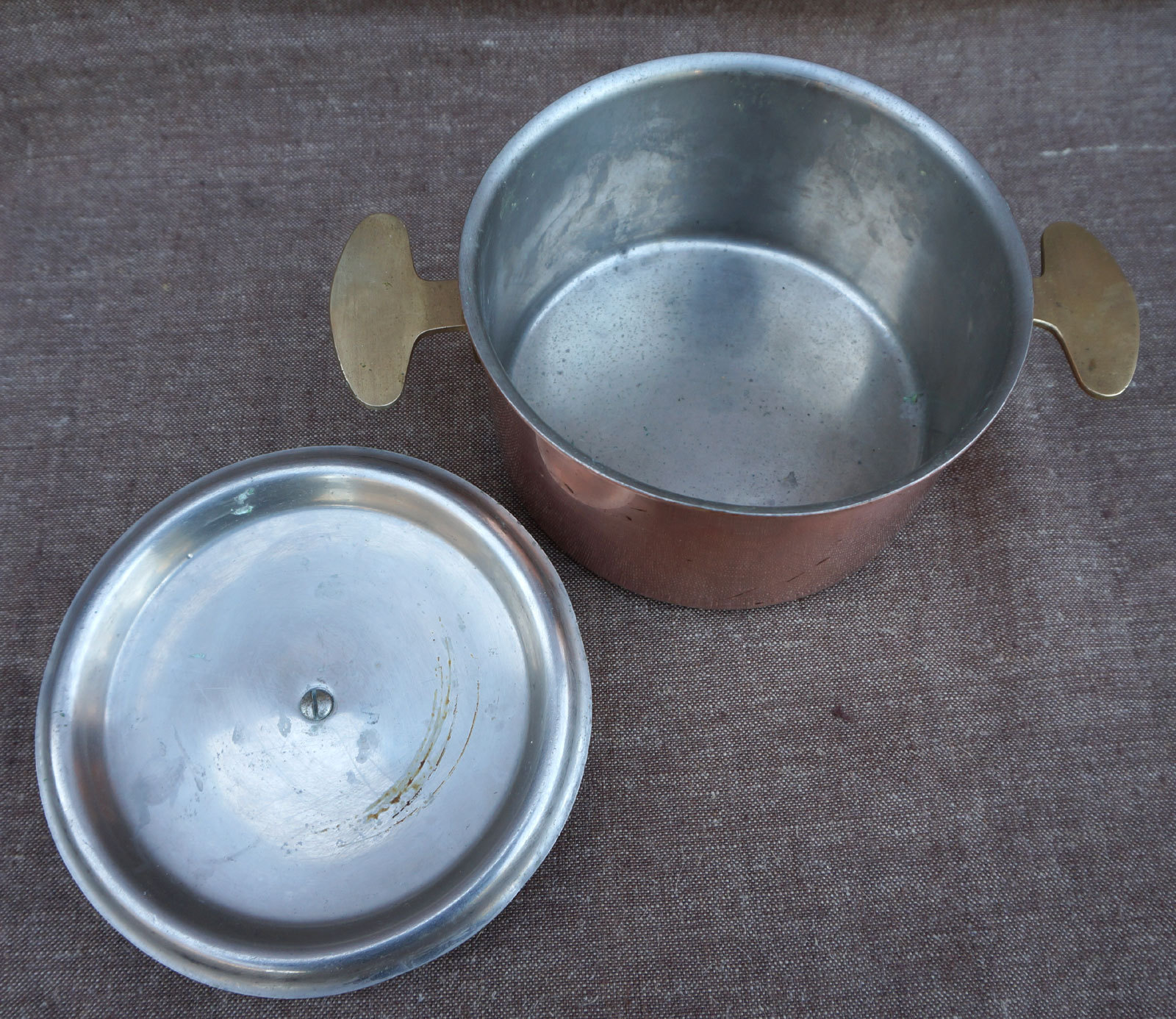 Belgium Cookware Tined Copper Cocotte Stew Pot 6 3/4" Vanstahl eBay