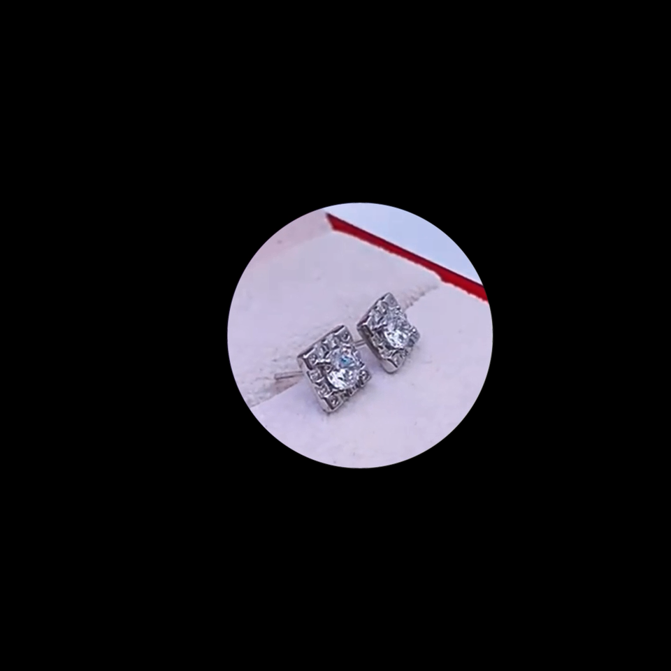 1-2 Carat D Color Moissanite Stud Earrings 925 Sterling Silver Wedding main image 1