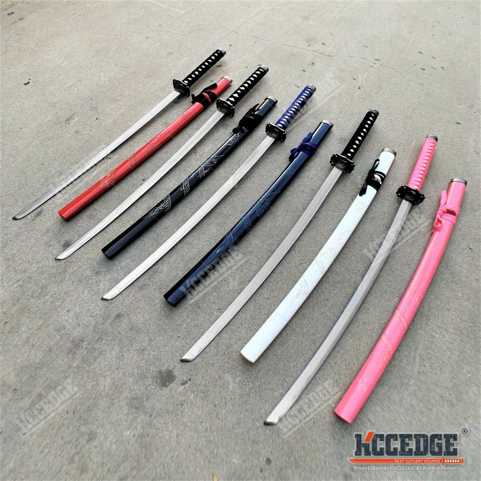 ESPADA KATANA SAMURAI ESTILO JAPONÉS PRÁCTICA ENTRENAMIENTO 40" con Tsuba y Saya Foto 2 de 4