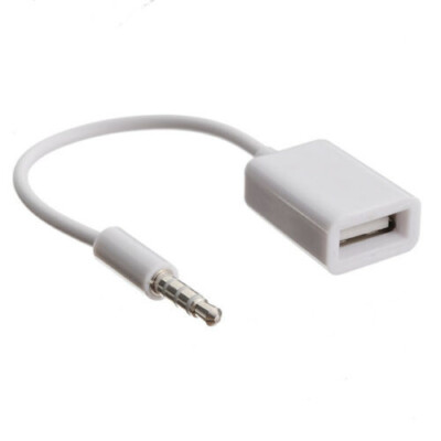 3.5mm Male Audio AUX Jack to USB 2.0 Type A Female OTG Converter Adapter Cable