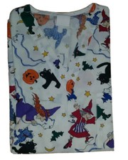 PEACHES V Neck Scrub Top - Halloween Women's Size M E-37 