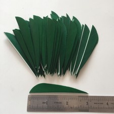 50PCS 3inch Dark Green Parabolic Fletches Feathers Fletching RW LW