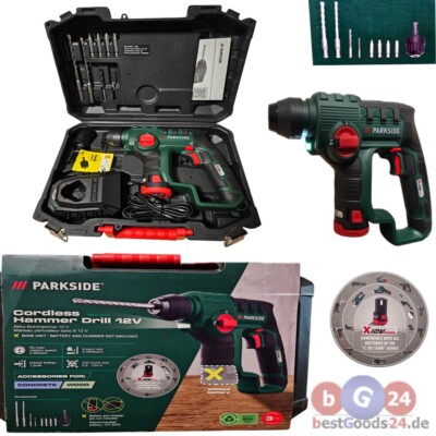 Akku Bohrhammer Parkside PBHA 12 A1  LED 2 Funktionen Inkl. Akku und Ladegerät