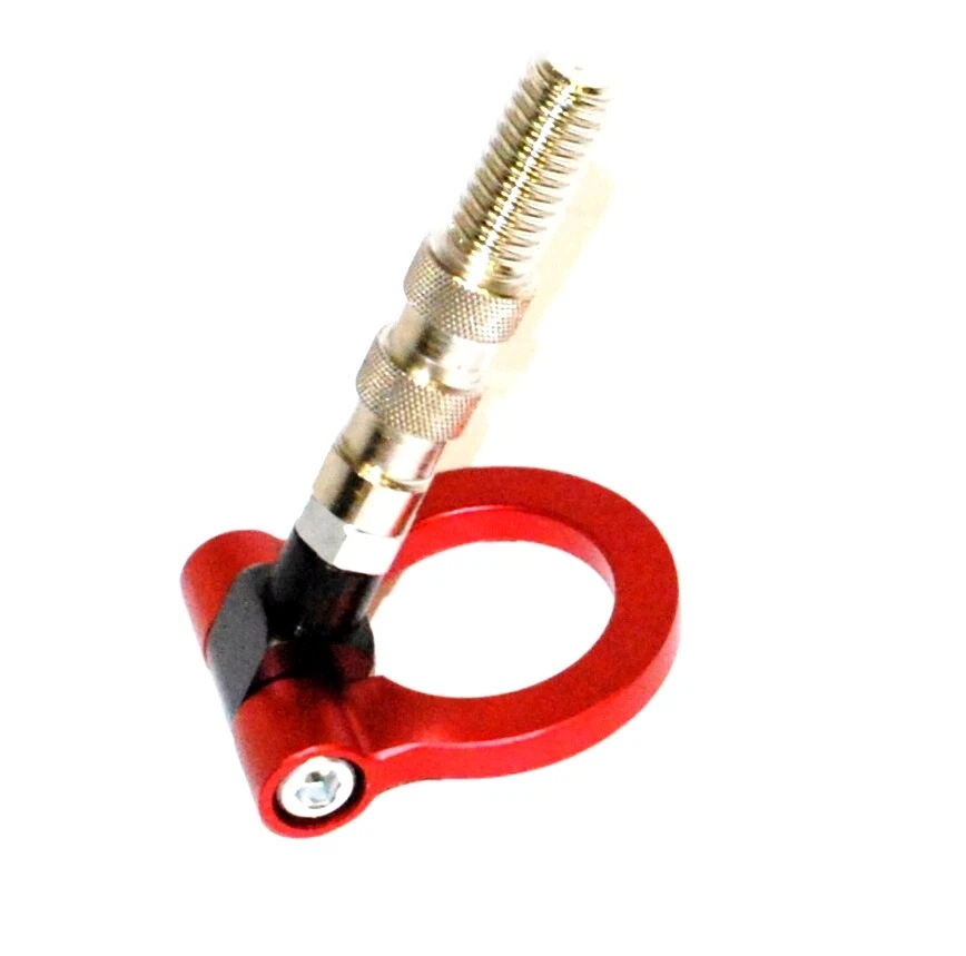 Gancho de remolque de aluminio con tornillo delantero VWGolf GTi Bora Jetta Passat MkIV MkV ROJO Foto 4 de 4
