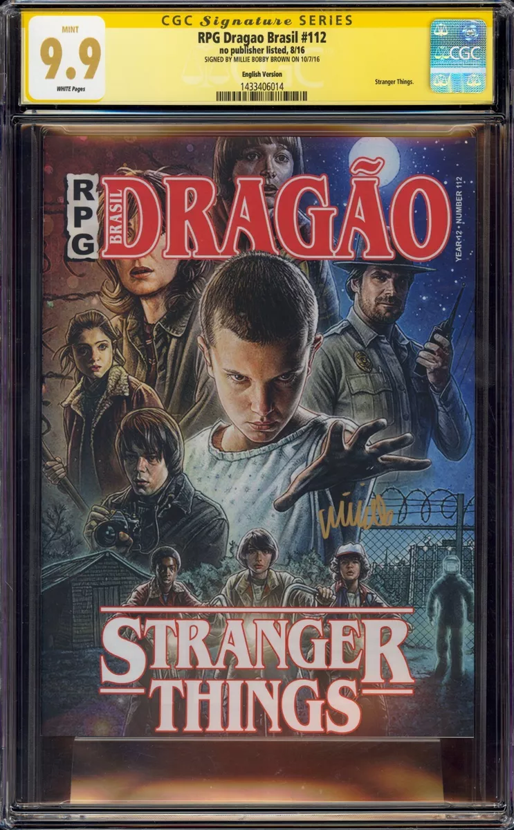 RPG Dragao Brasil #112 CGC SS 9.9 Mille Bobby Brown SIGNED Stranger Things  Cover