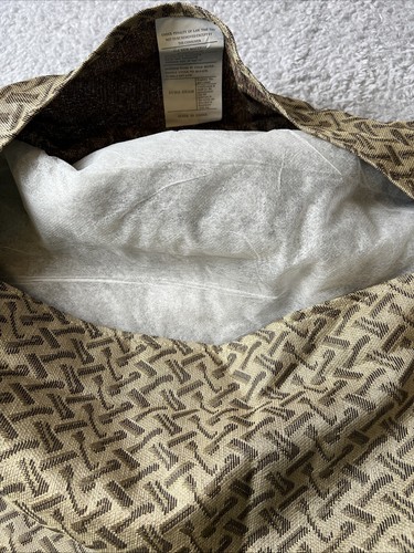 Veratex ONE Euro Sham Textured Gold Dark Chocolate Brown Satin - Picture 4 of 8