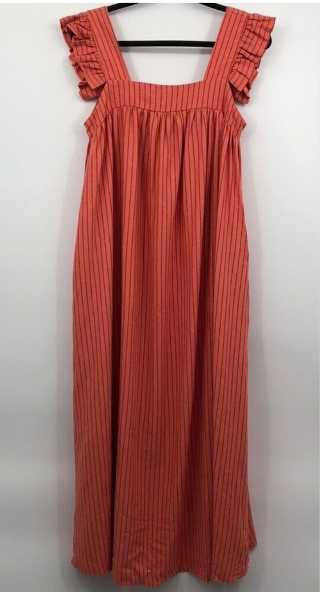 NEW A New Day Aline Flutter Sleeve Orange Red Striped Linen Blend Dress XXL | eBay NEW A New Day Aline Flutter Sleeve Orange Red Striped Linen Blend Dress XXL | eBay