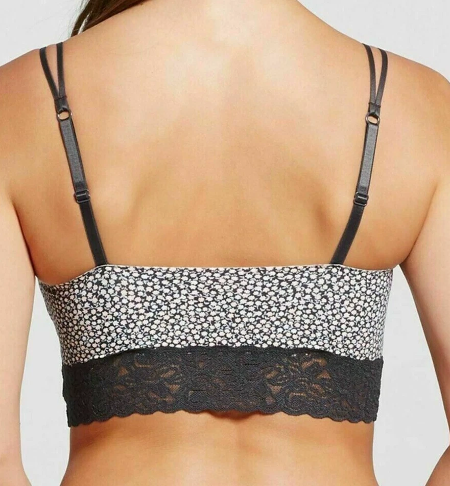 Bralette floral corte láser suave mantecoso para mujer - Hilaración - Talla XS gris Foto 4 de 4
