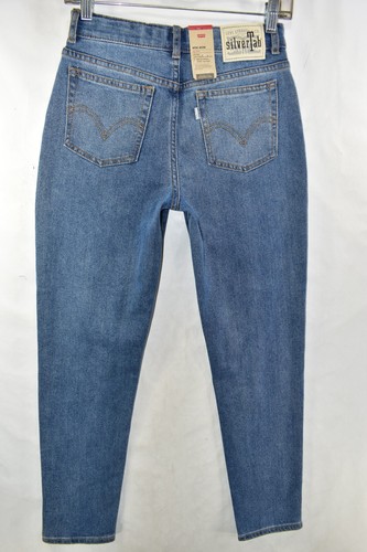 New Levi's Silvertab High Rise Mini Mom Jean Blue Jeans Girls Size 14 Reg - Picture 7 of 11