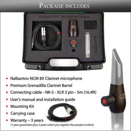 Clarinet Microphone Nalbantov NCM 8X SC set + NK5 for Buffet Crampon Tradition - Picture 3 of 12