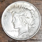 1923-P PEACE SILVER DOLLAR COIN ABOUT UNCIRCULATED