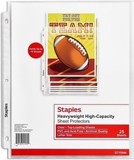Archival Safe Top-Loading Sheet Protectors, 8.5 x 11, 25-Pack for Document Care