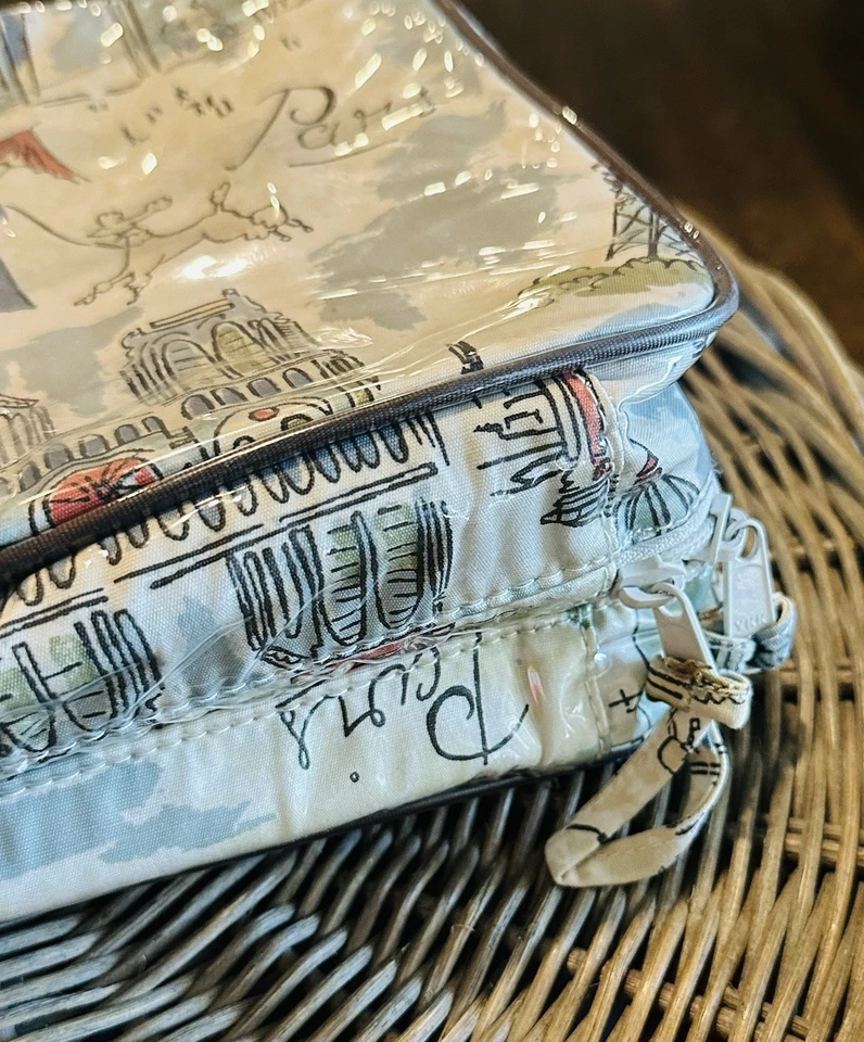 Bolsa de almacenamiento de viaje para accesorios cosméticos Paris temática Moulin Rouge impermeable Foto 2 de 4