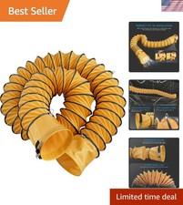 8 Inch PVC 25 FT Flexible Duct with Adjustable Rope and D-Shaped Rings, Suita...