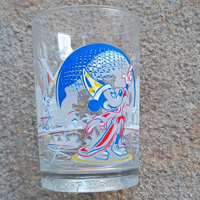 Walt Disney World Remember The Magic 25th Anniversary McDonalds Glass Cup New 
