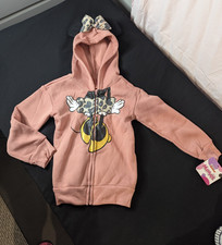 Disney Junior Minnie MOuse girls 3T zipper jacket with ears and box hoodie NEW