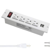 Recessed Power Strip Socket With Usb Ports Mountable Desk Power Outlet Desktop P