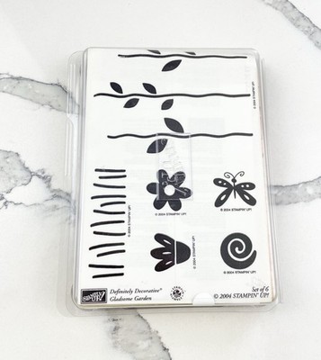 Stampin Up Gladstone Garden Floral Wood Rubber Stamp Set New 