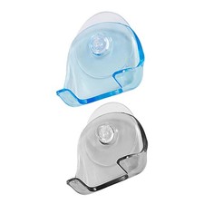 Razor Holder Blue Plastic 2Pcs Kitchen Shaving Stand 11.8 7.9 3.9in