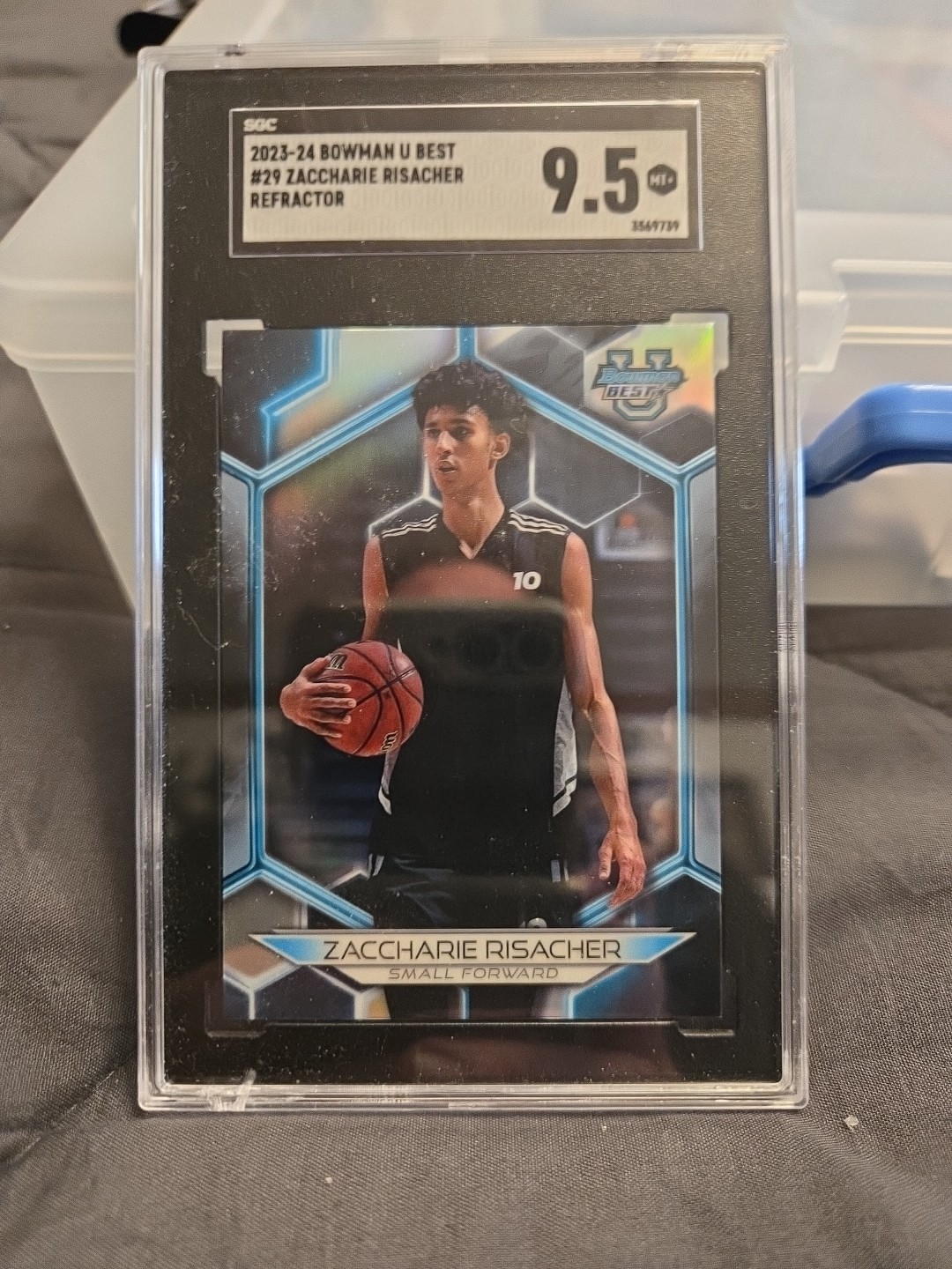 2023-24 Bowman University Best Zaccharie Risacher #29 Speckle Refractor (RC)