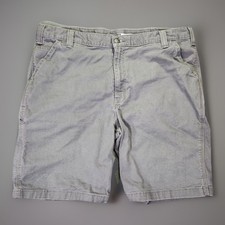 Carhartt Relaxed Fit Canvas Work Shorts Gray Utility Carpenter Pockets Men s 40