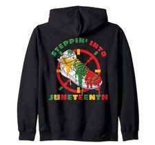 Geneten Shoes Steppin' Into African American Black Freedom Zip Hoodiefrom JP