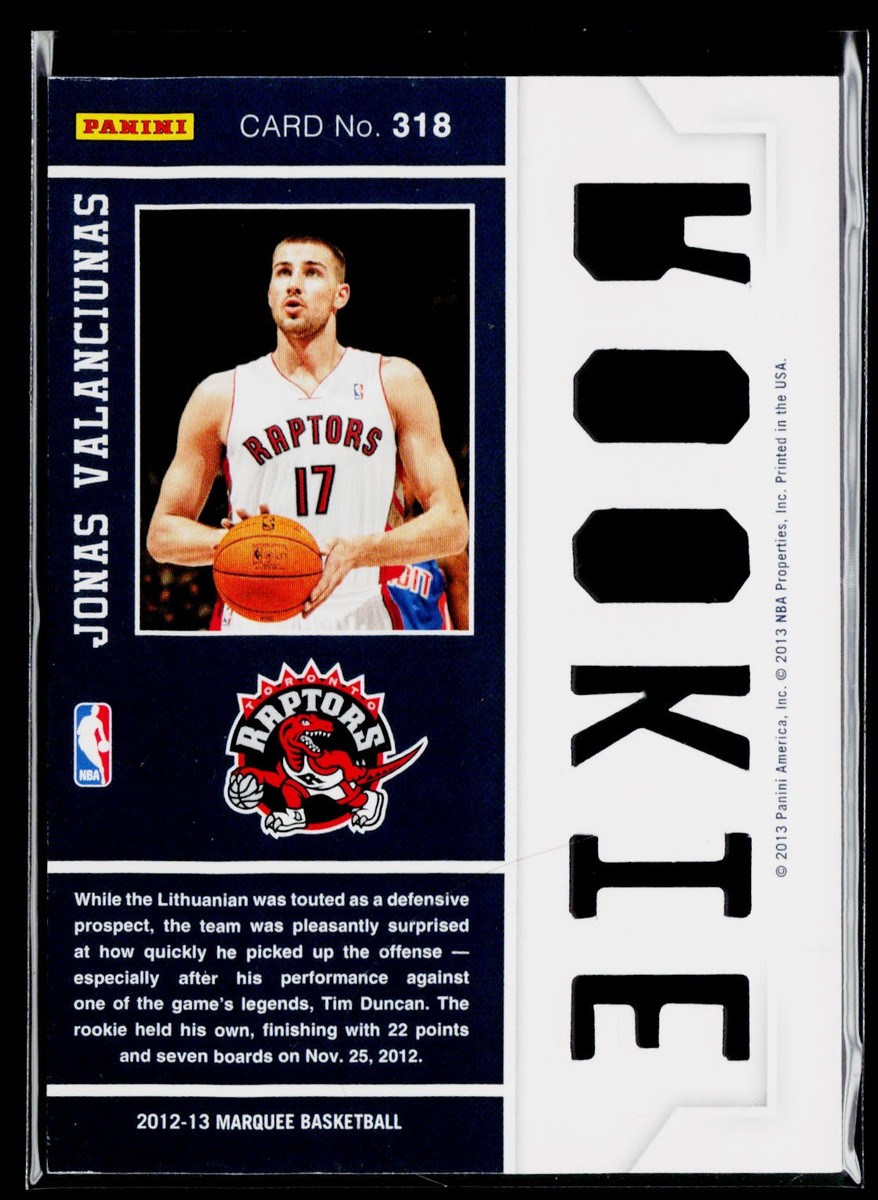 その他 1 of 1 2012-13RC JONAS VALANCIUNAS Jonas Valanciunas 2012-13 Panini Marquee #318 Rookie Toronto