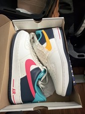 Nike Air Force 1 '07 Shoes White Thunder Blue Pink HF4849-100 Men's Size 11.5