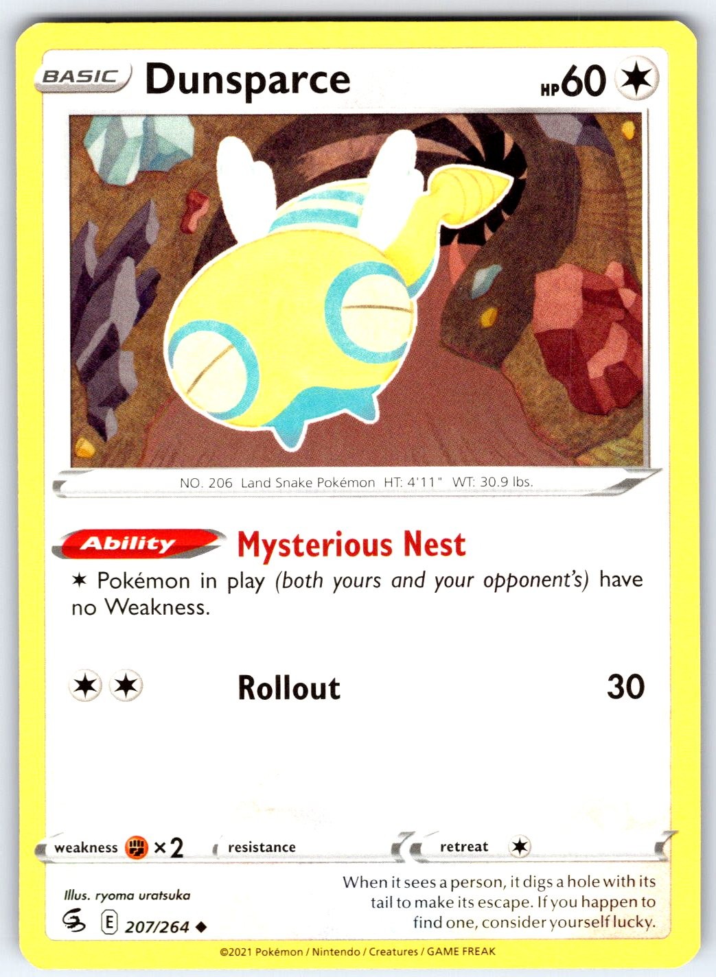 DUNSPARCE - Pokemon - 207/264 Fusion Strike - NM/M