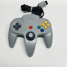 Nintendo 64 N64 Authentic Controller OEM Gray Fully TESTED Works Great!