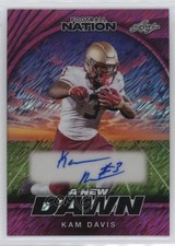 2025 Leaf Football Nation A New Dawn Pink Shimmer /6 Kam Davis #NA-KD1 Auto 0u66