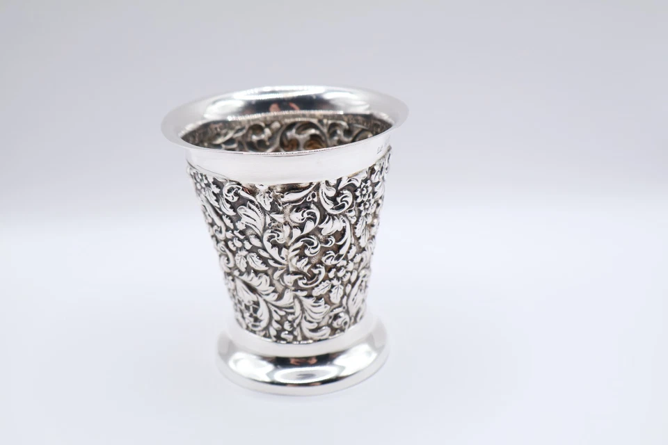 Антикварная серебряная чашка-стакан с клеймом Birmingham 1903 - Изображение 3 из 4