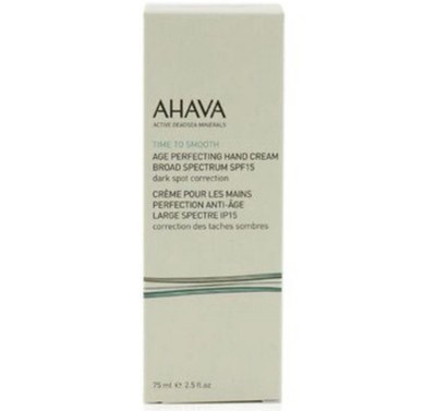 AHAVA Time To Smooth Age Perfecting Hand Cream Broad Spectrum SPF15 2.5oz/75ml